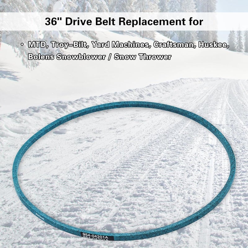 Dofank 954-04201A Drive Belt Kevlar for MTD, Troy-Bilt, Cub Cadet, Yard Machines, Craftsman, Huskee, Bolens Snowblower, Replaces MTD 754-04201, 754-04201A, 954-04201 - 3/8" x 36" - Image 3